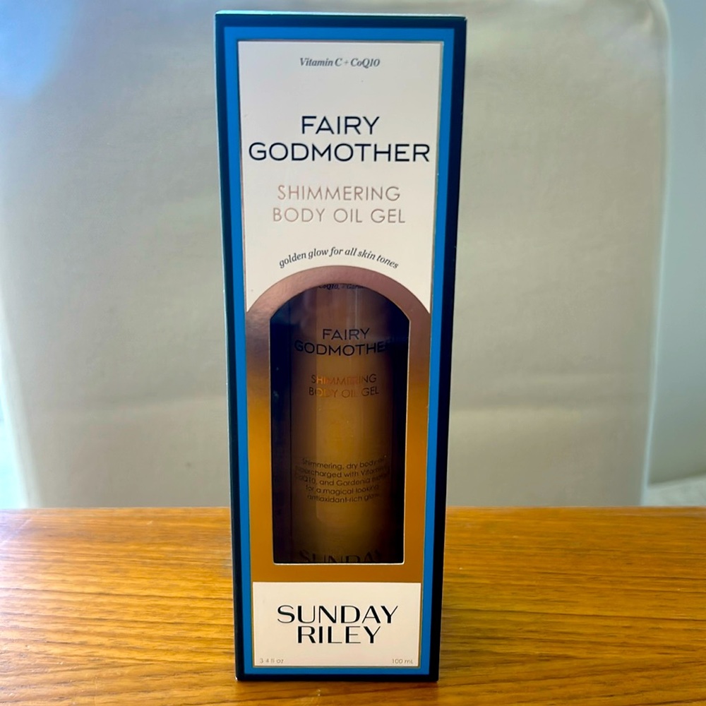 Sunday Riley Fairy Godmother Shimmering Body Oil Gel NIB 3.4 oz